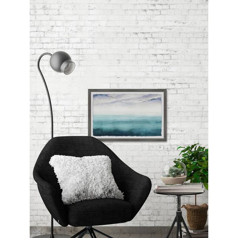 'Dusk on the Bay V' Framed Painting Print - Multi-Color