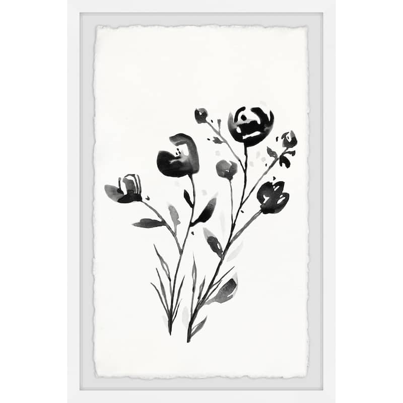 Winter Flowers II' Framed Painting Print - Multi-Color