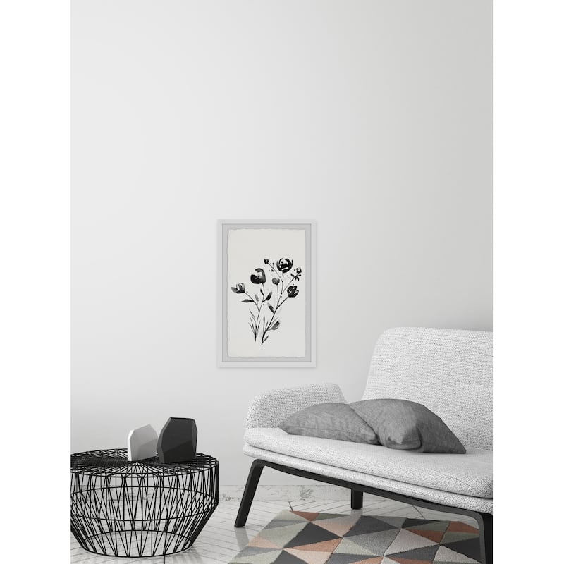 Winter Flowers II' Framed Painting Print - Multi-Color
