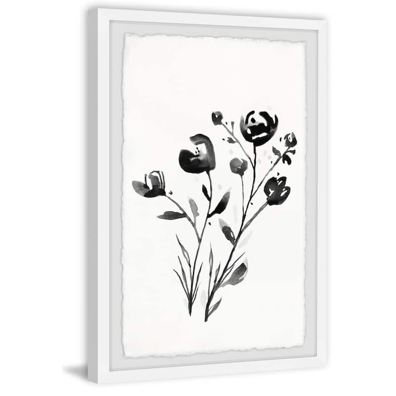 Winter Flowers II' Framed Painting Print - Multi-Color