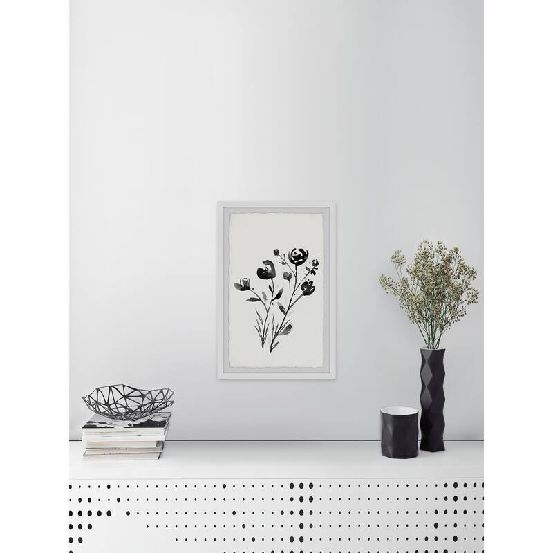 Winter Flowers II' Framed Painting Print - Multi-Color