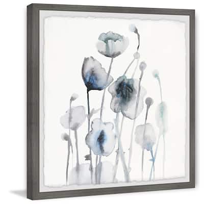 'White Blooms II' Framed Painting Print - Multi-Color