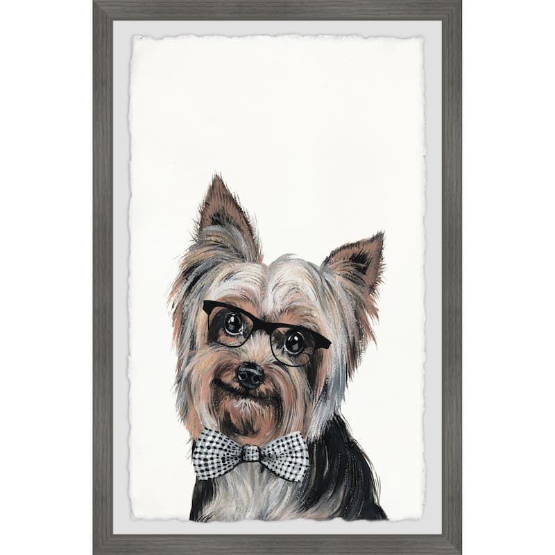 'Rockstar Puppy' Framed Painting Print - Multi-Color