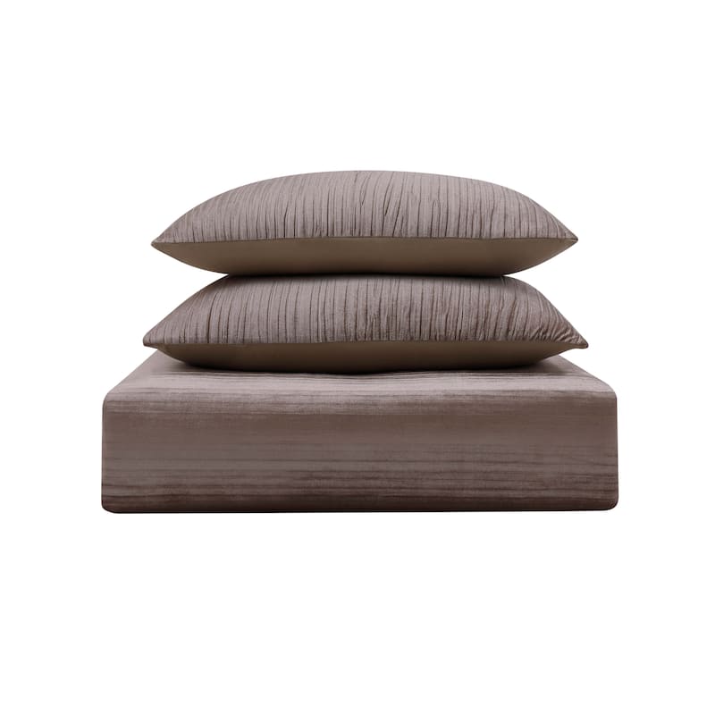 Christian Siriano NY® Crinkle Luster Velvet 3 Piece Duvet Cover Set