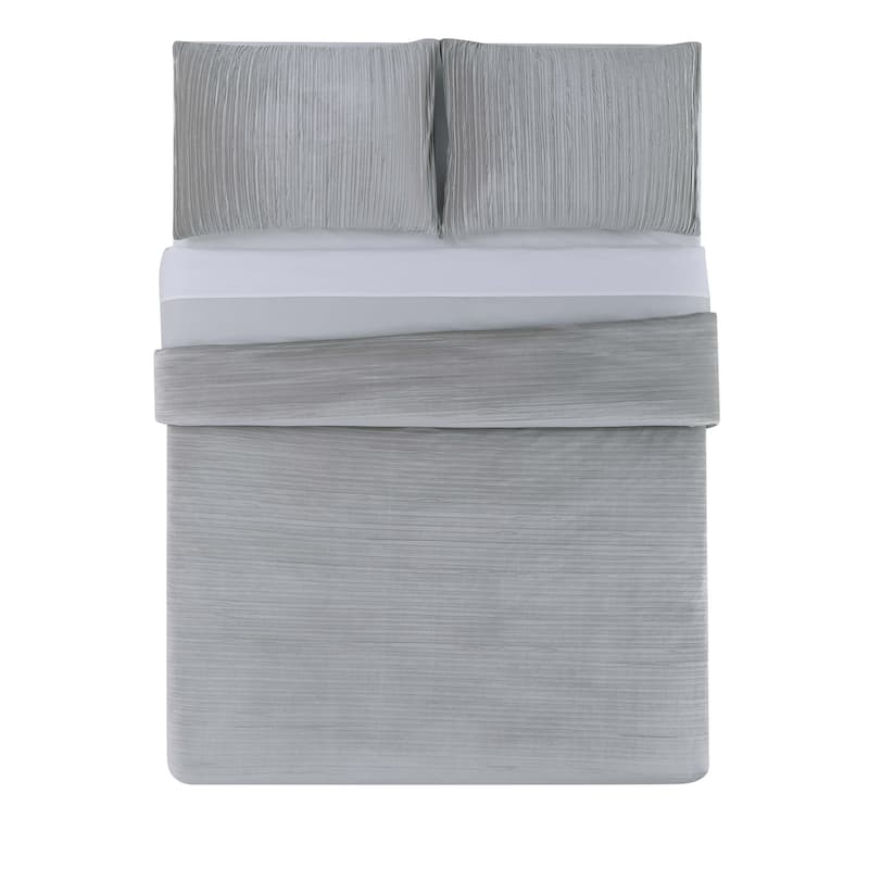 Christian Siriano NY® Crinkle Luster Velvet 3 Piece Duvet Cover Set