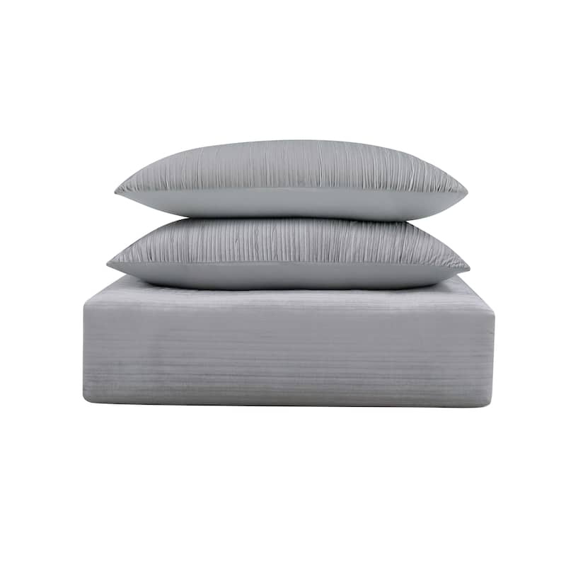 Christian Siriano NY® Crinkle Luster Velvet 3 Piece Duvet Cover Set