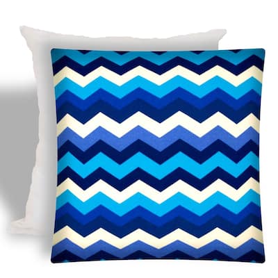 Joita STATIC Navy Indoor/Outdoor - Zippered Pillow Cover with Insert