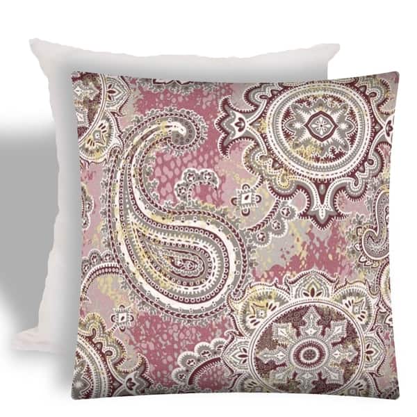 Shop Joita Hyber Plum Indoor Outdoor Zippered Pillow Cover With