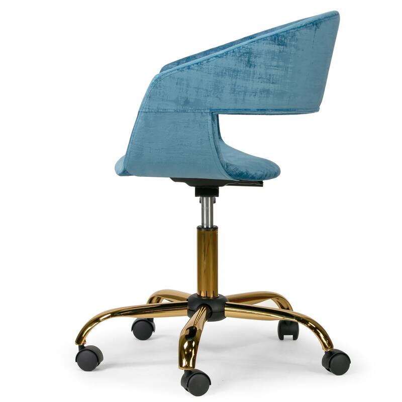 Amani Blue Velvet Office Chair