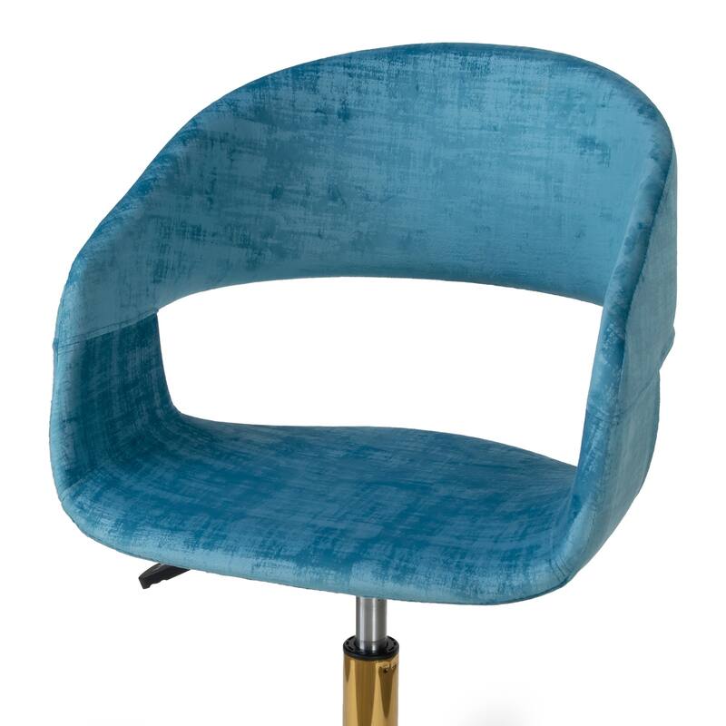 Amani Blue Velvet Office Chair