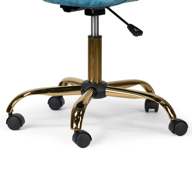Amani Blue Velvet Office Chair