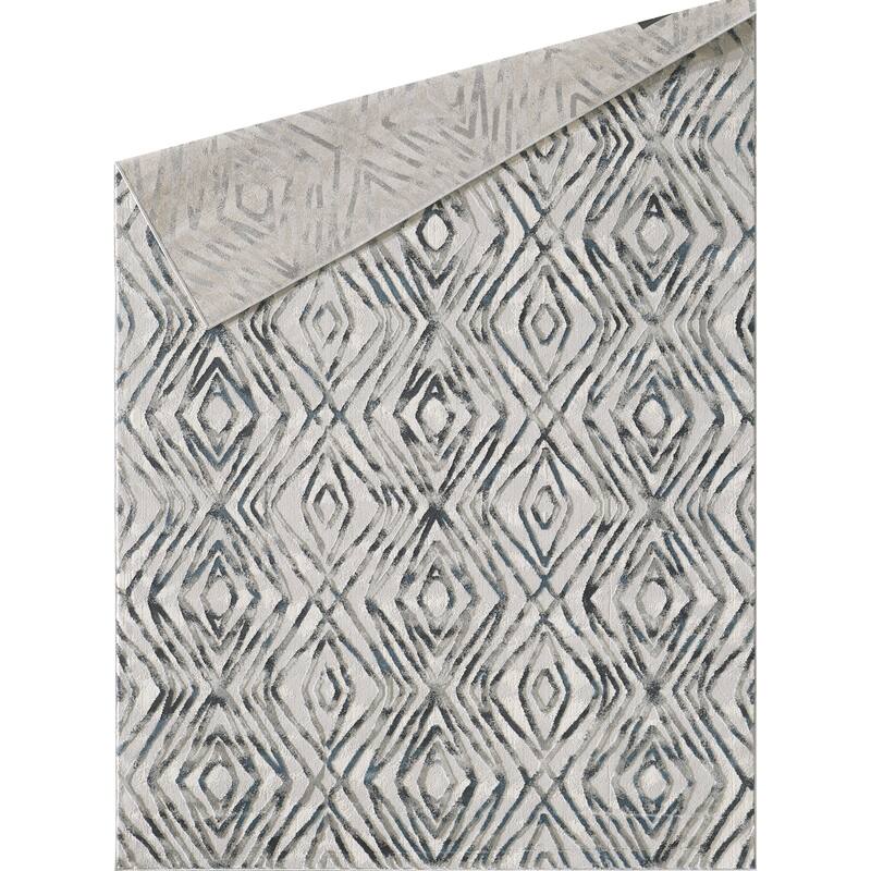 Modern Vista Grey Indoor Rectangle Rug