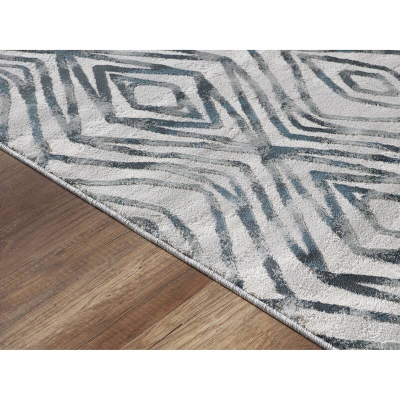 Modern Vista Grey Indoor Rectangle Rug