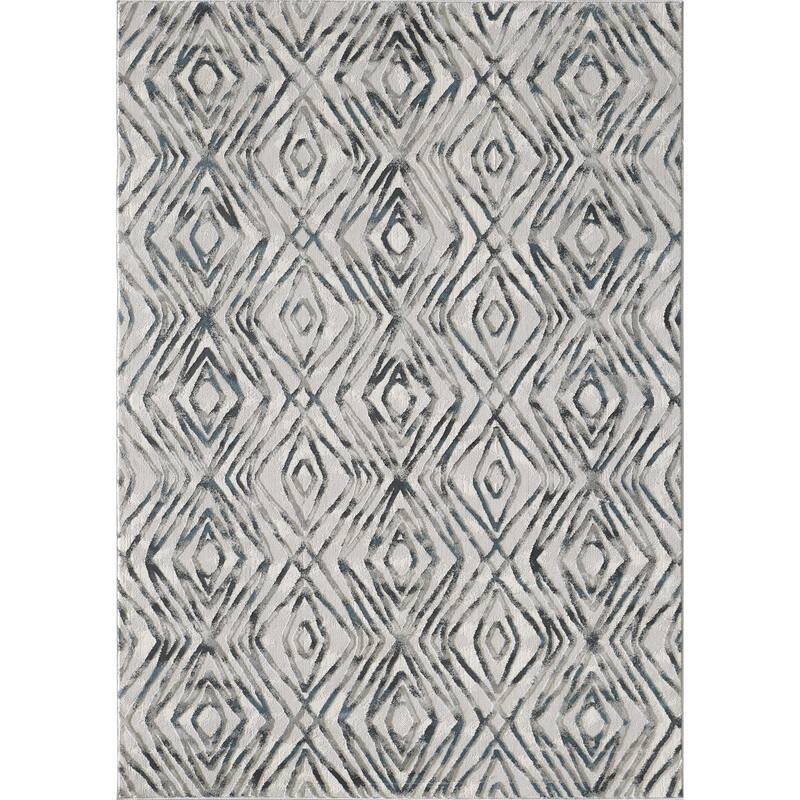 Modern Vista Grey Indoor Rectangle Rug