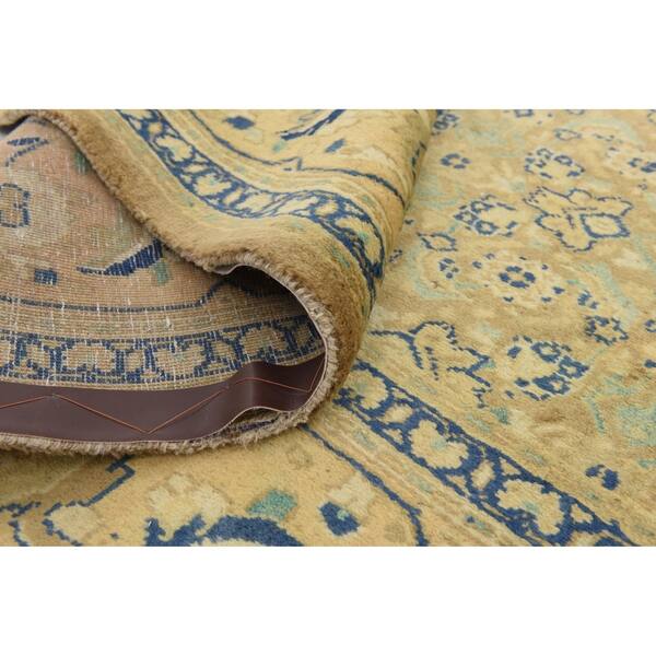 Hand Knotted Farahan Antique Wool Area Rug 7 8 X 10 4 Hand Knotted Farahan Antique Wool