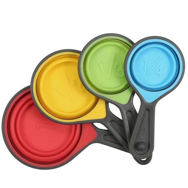 slide 1 of 6, Vino Ninja Collapsible Measuring Cups - 4pc Set N/A