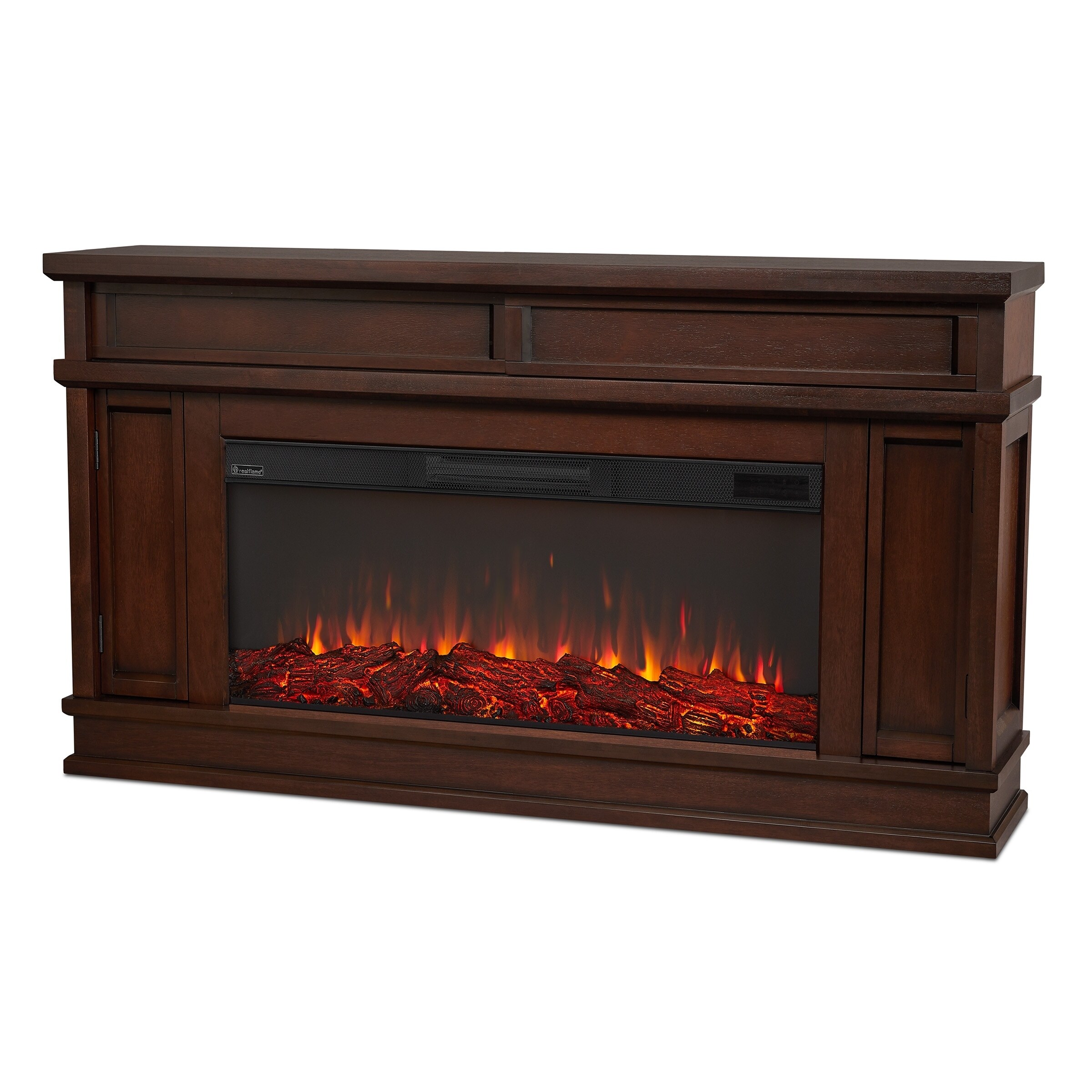 Shop Torrey Electric Fireplace In Dark Walnut Free Shipping