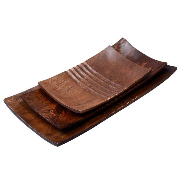 Shop Villacera Handmade 11x7 Inch Mango Wood Decorative Serving