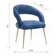 preview thumbnail 6 of 4, Rocco Navy Slub Velvet Single Dining Chair