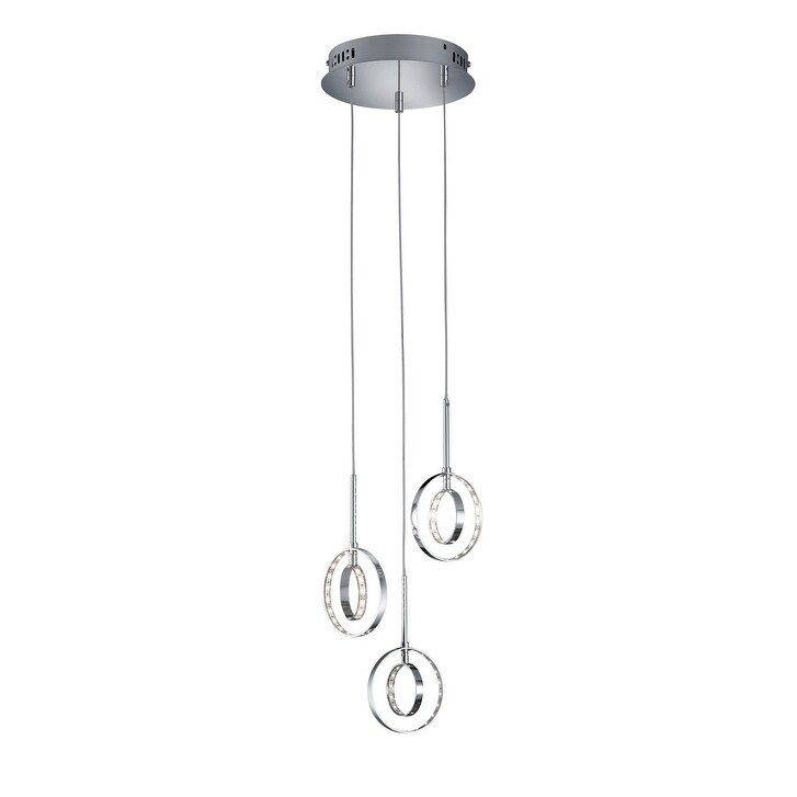 Montalvo Oklahoma LED Chandelier in Chrome - Chandeliers For Bedrooms by Overstock.com