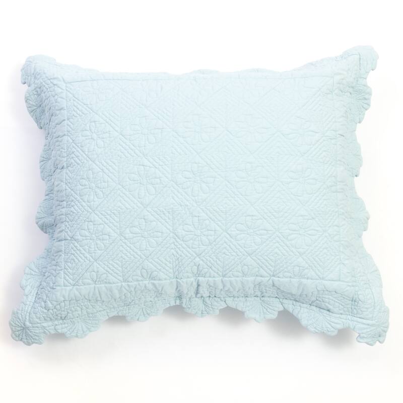 Charles Light Blue Sham & Boudoir - Blue - Standard