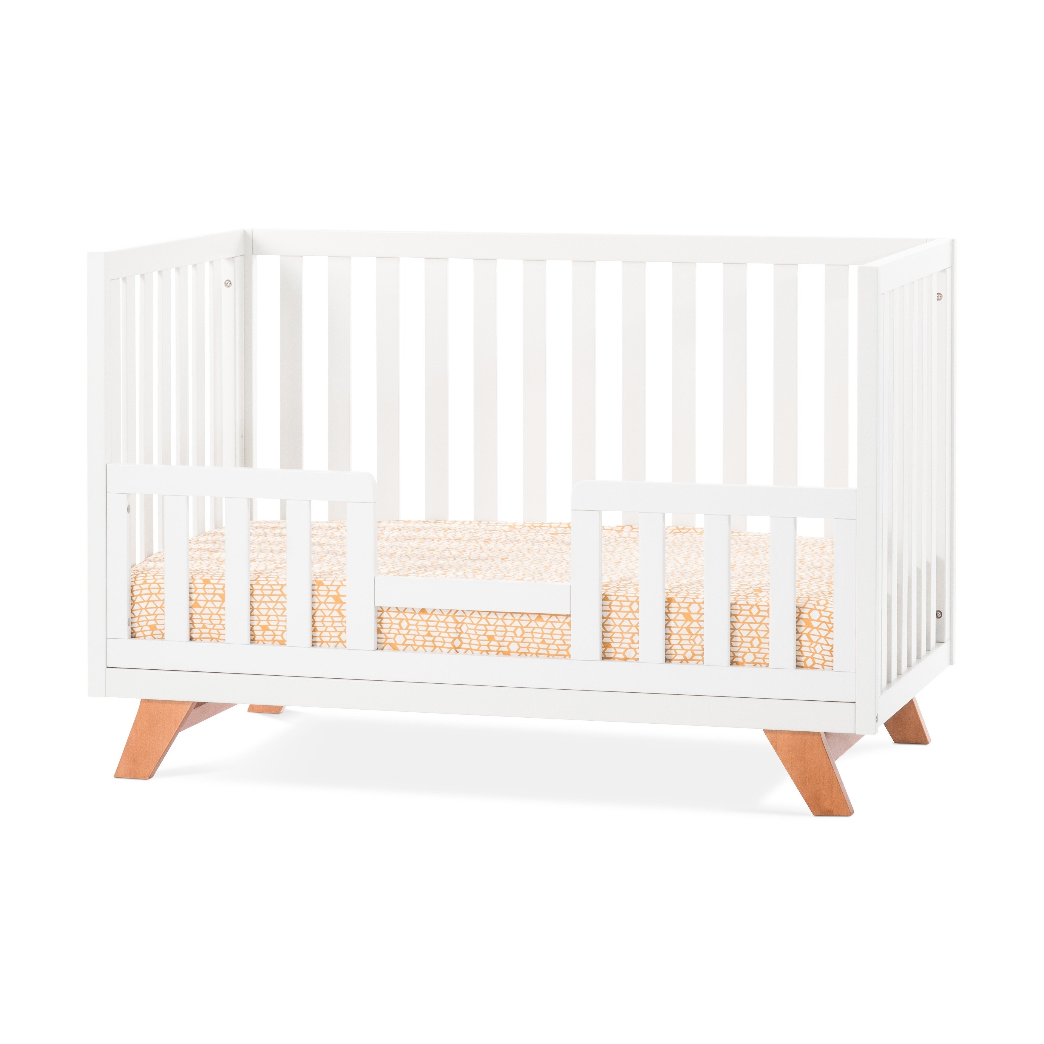 white natural crib
