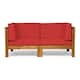 Option teak + red cushion