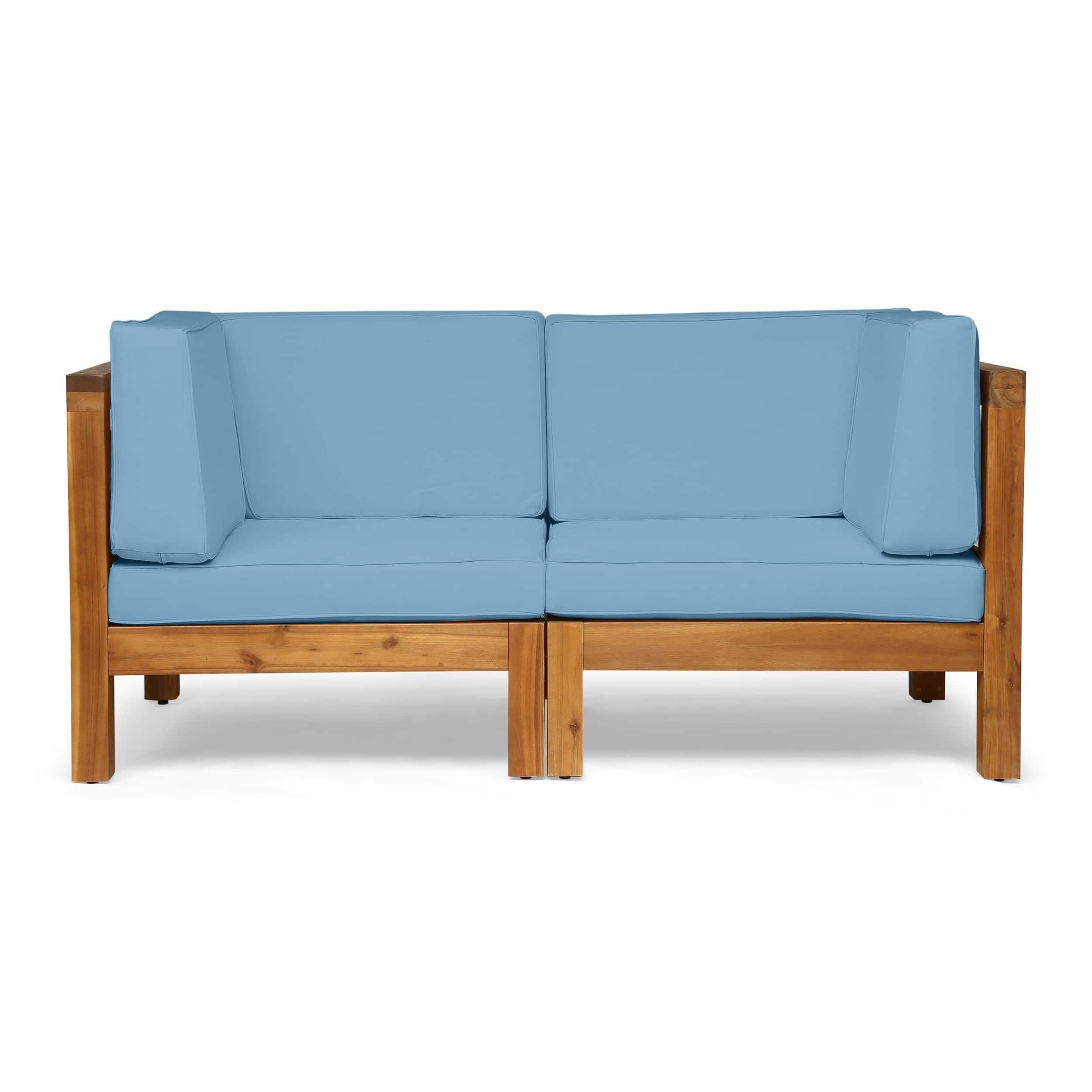 Option teak+blue cushion