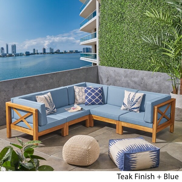 outdoor sectional with waterproof cushions