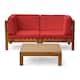 Option teak + red cuhsion