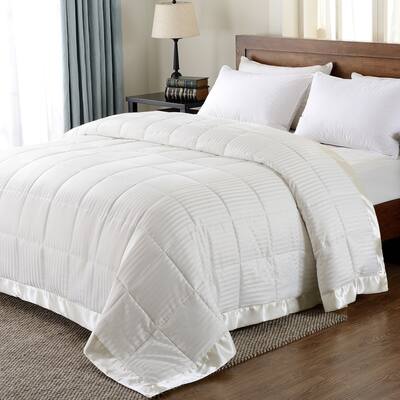 Downluxe Lightweight Down Alternative Blanket with Satin Trim