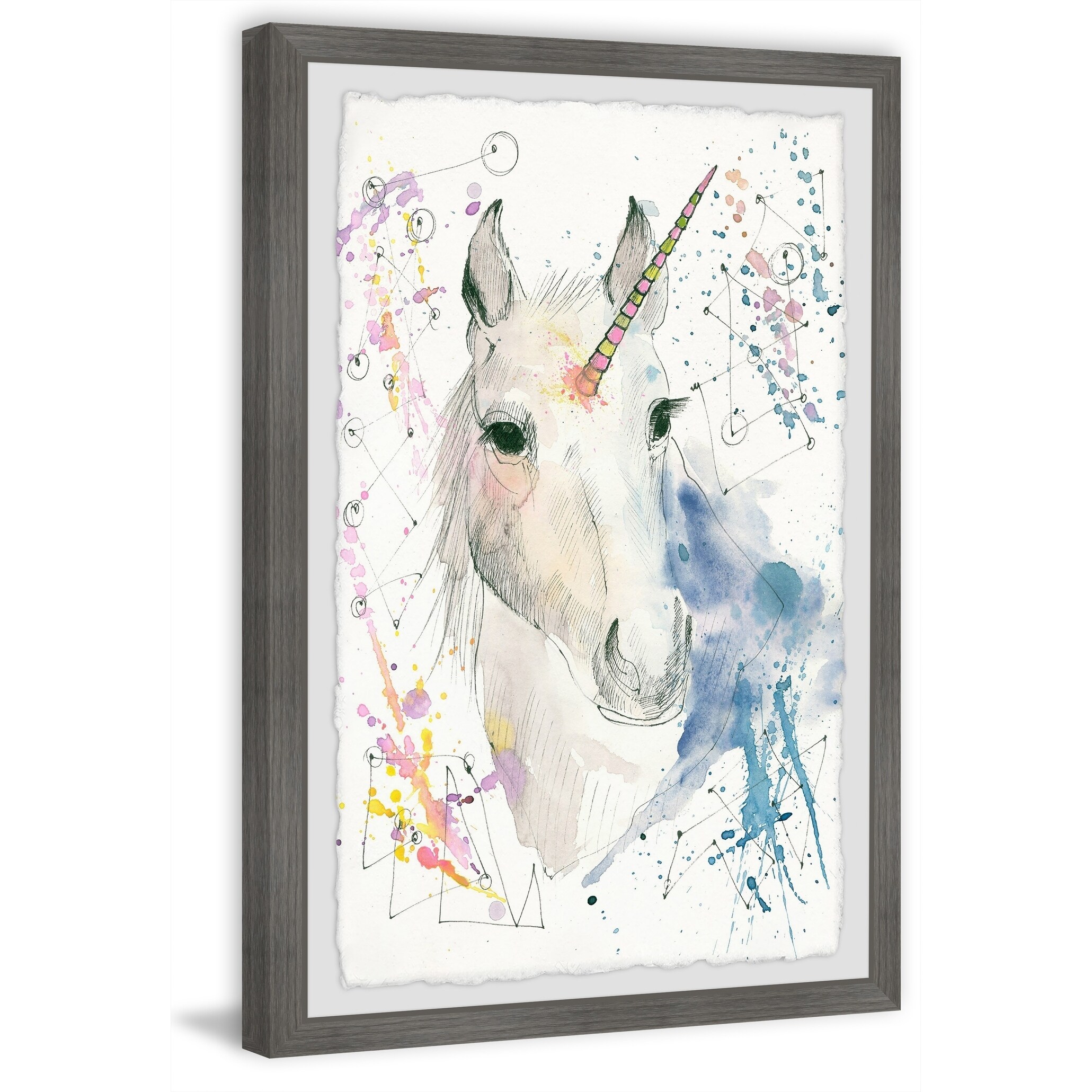 Shop Marmont Hill Handmade Fantasy Unicorn Framed Print
