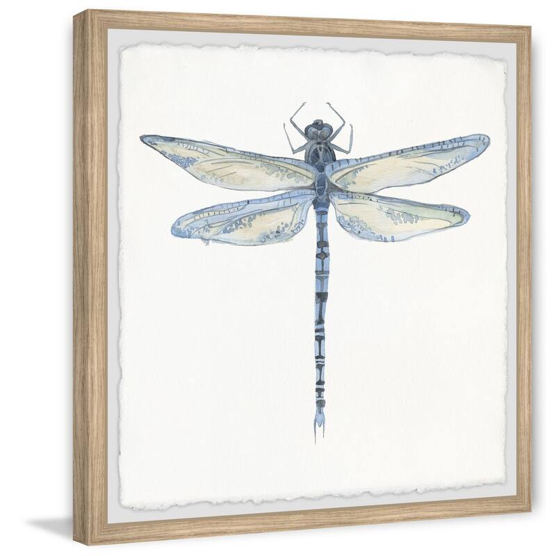 'Wild Dragonfly' Framed Painting Print - Multi-Color