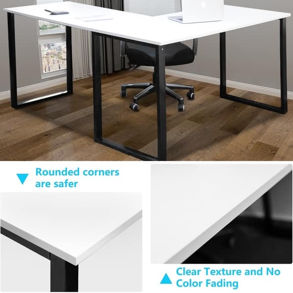 Shop Modernluxe 59 L Shaped Desk With Metal Legs Office Desk