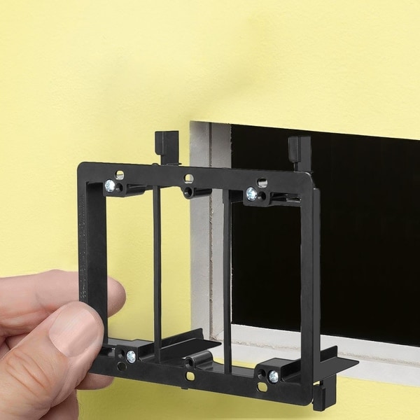 50 Pack 1-Gang Steel Drywall Bracket Face Wall Plate Mount Mud Ring Low Voltage