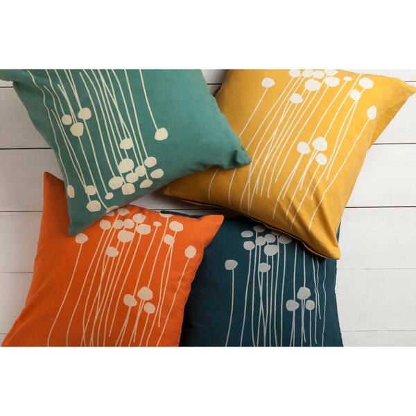 Shop Decorative Rust Carlie Floral 20 Inch Throw Pillow Cover On