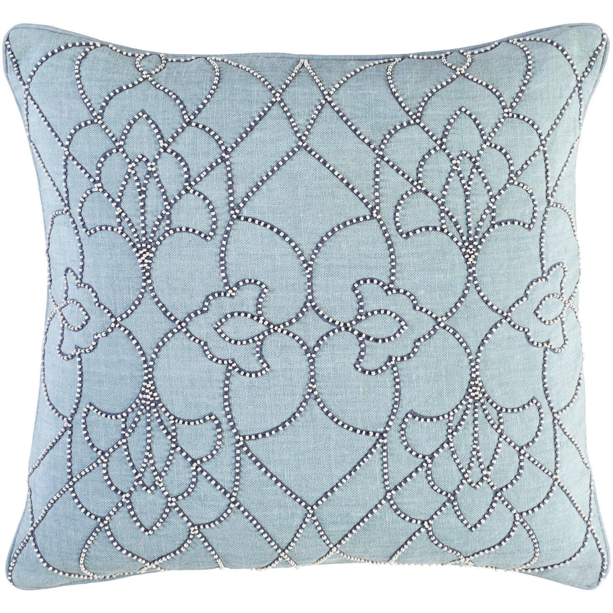 Shop Decorative Feng Aqua 22 Inch Throw Pillow Cover On Sale