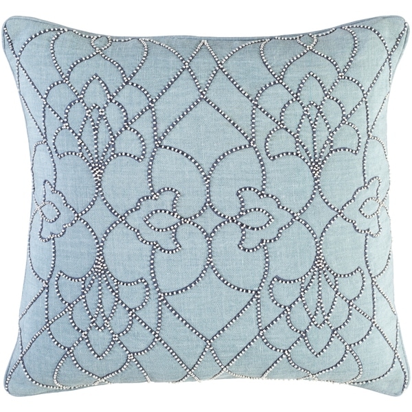 Decorative Feng Aqua 20-inch Throw Pillow Cover