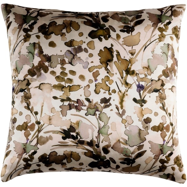 Decorative Frankie Tan 20-inch Throw Pillow Cover