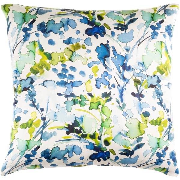 Decorative Frankie Blue 20-inch Throw Pillow Cover