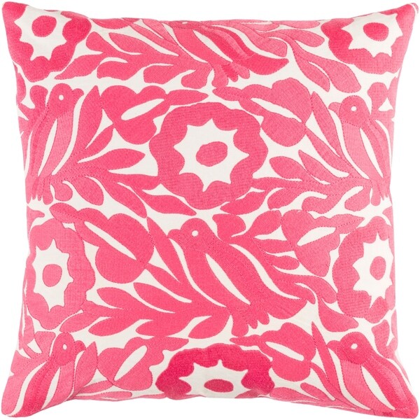 Decorative Lami Pink 18-inch Throw Pillow Cover