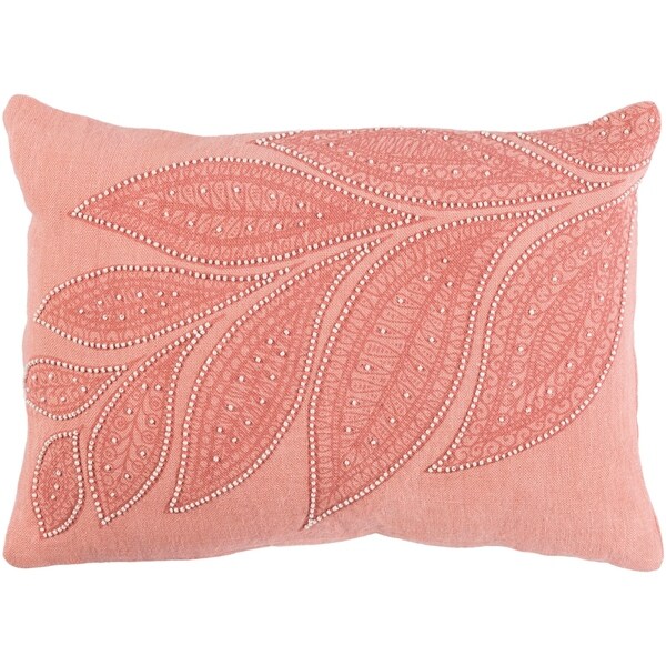 Decorative Leigh Rose 13" x 19" Throw Pillow Cover