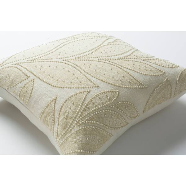Shop Decorative Leigh Cream 20 Inch Throw Pillow Cover On Sale