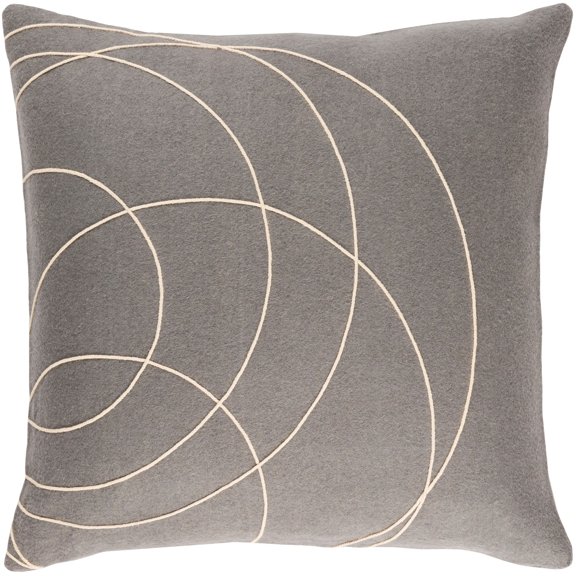 Shop Decorative Liana Grey Throw Pillow Cover 20 X 20 On Sale