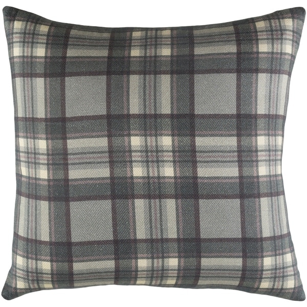 Decorative Romainville Dark Grey Pillow Cover (22" x 22")