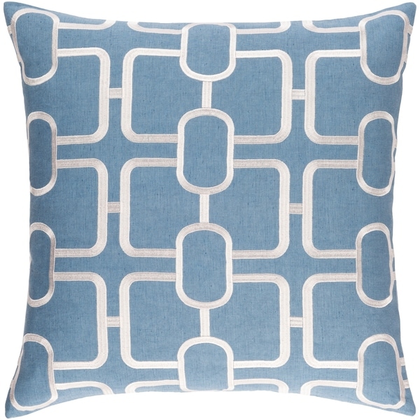 Decorative Stains Denim 22-inch Throw Pillow Cover