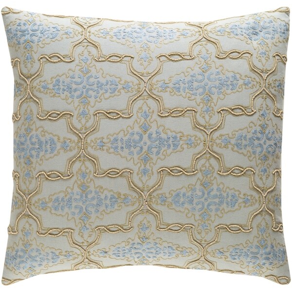 Decorative Savusavu Light Grey 22-inch Throw Pillow Cover