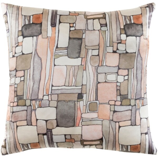Decorative Sunni Peach 20-inch Throw Pillow Cover