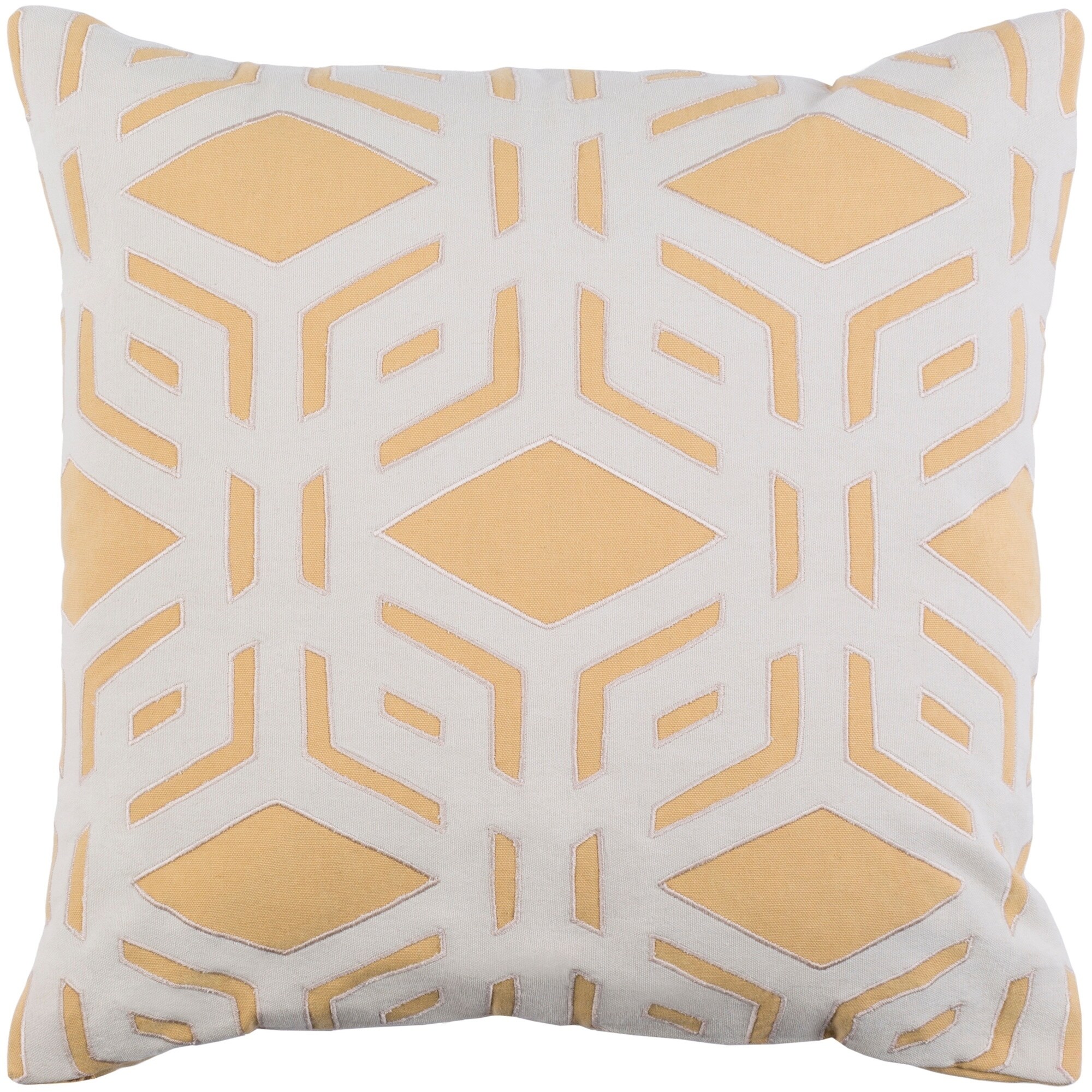 Shop Decorative Stanhope Yellow 18 Inch Throw Pillow Cover On