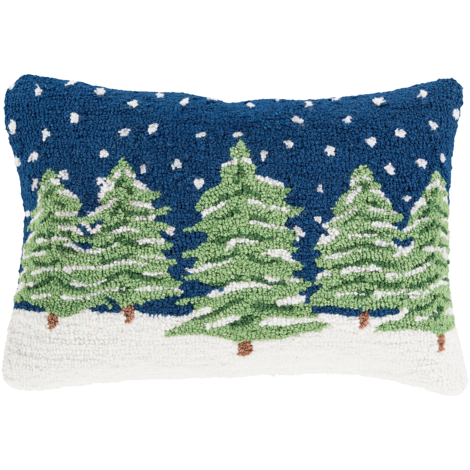 Shop Tracie Navy Christmas Tree Holiday Throw Pillow Cover 13 X